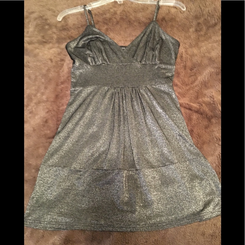 Silver metallic tank